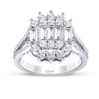 1,36 Carat Diamond Baguette Ring