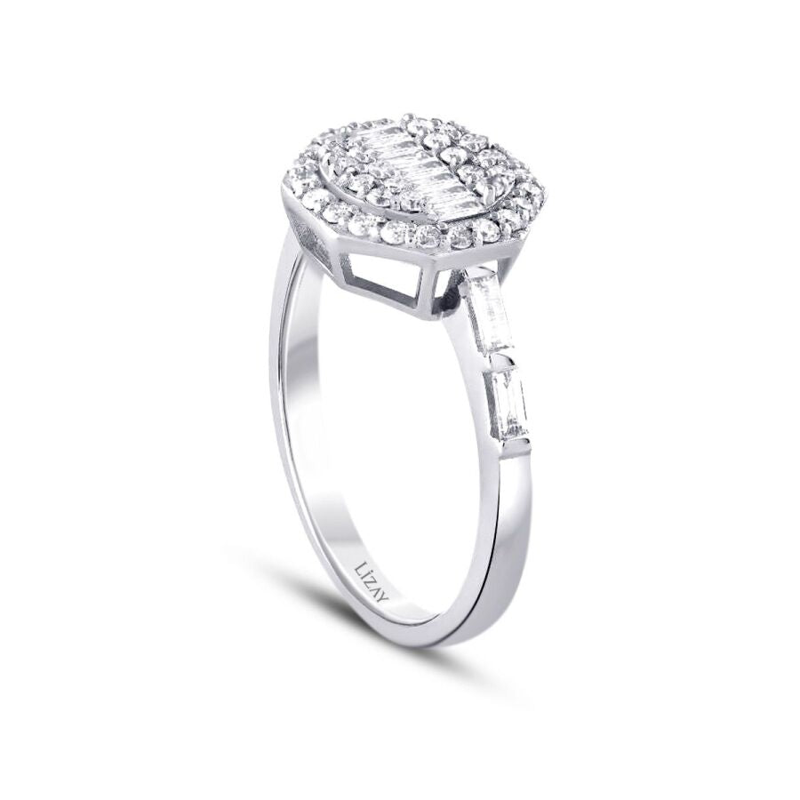 0,58 Carat Diamond Baguette Ring