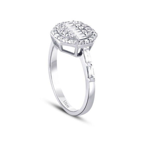 0,58 Carat Diamond Baguette Ring