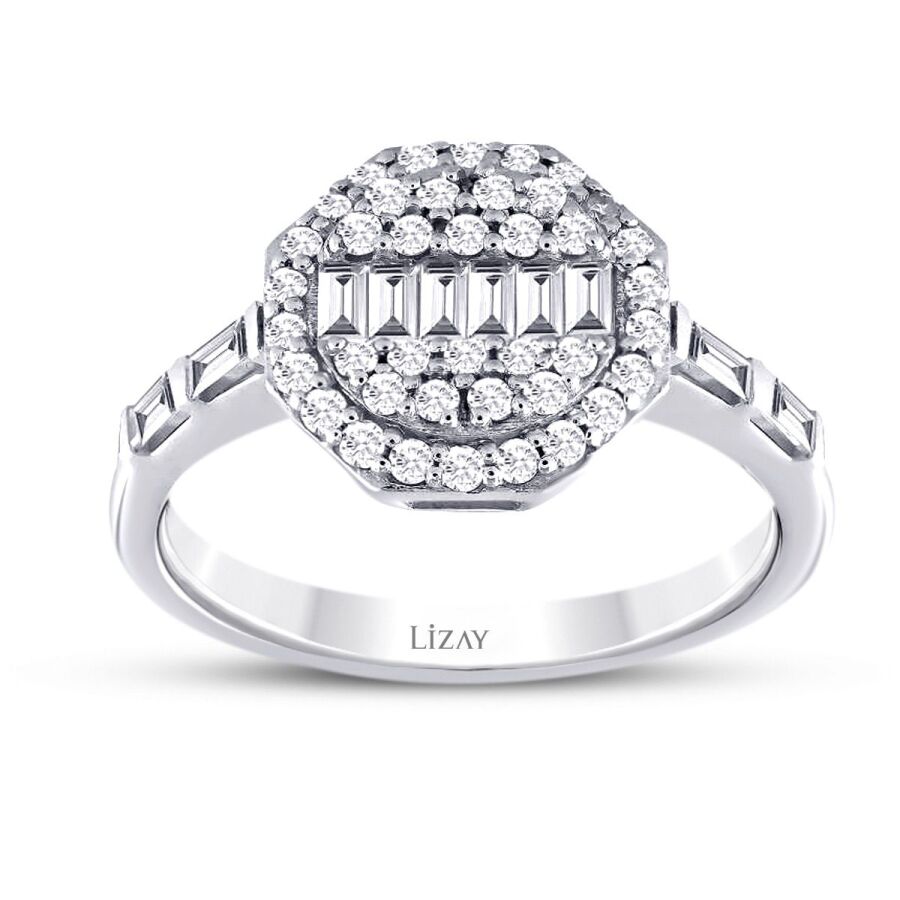 0,58 Carat Diamond Baguette Ring