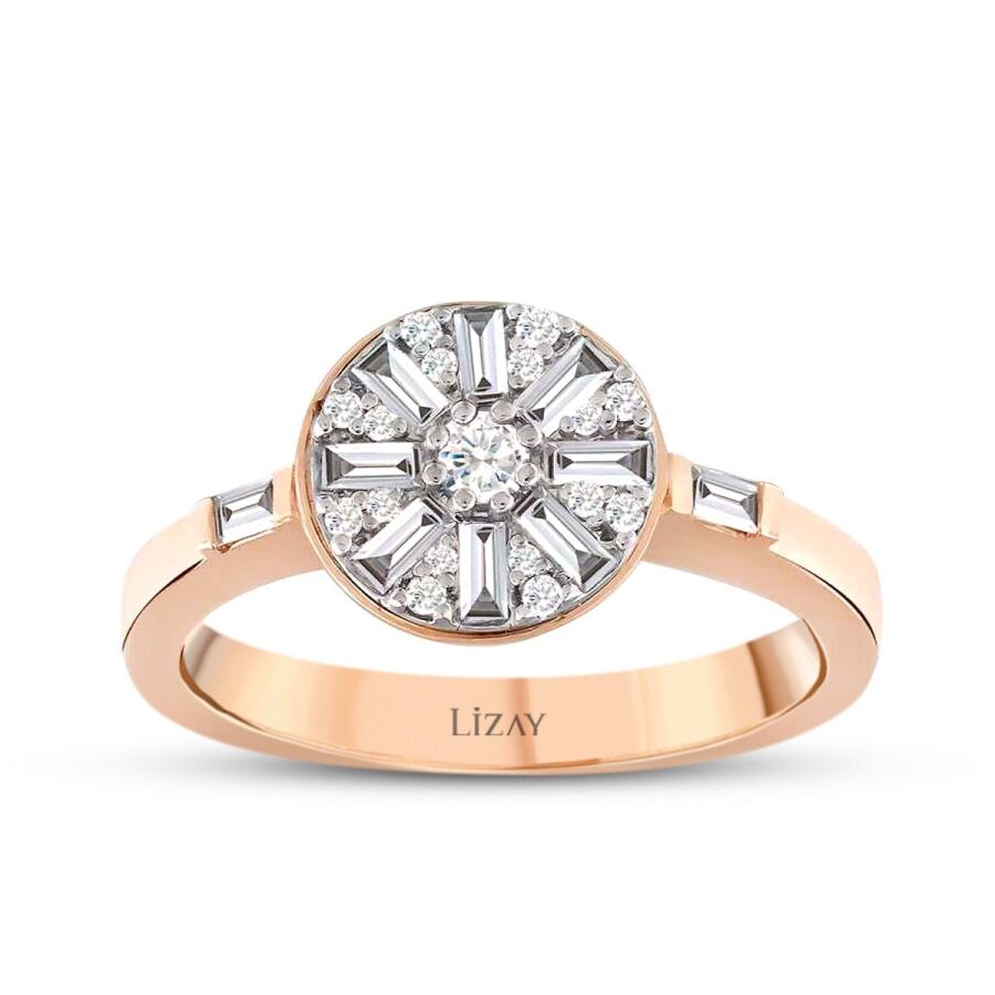 0,37 Carat Diamond Baguette Trend Ring