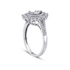 0,67 Carat Diamond Pear Baguette Ring