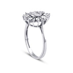 0,20 Carat Diamond Pear Baguette Ring
