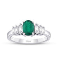1,16 Carat Diamond Baguette Emerald Ring