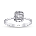 0,19 Carat Diamond Baguette Ring