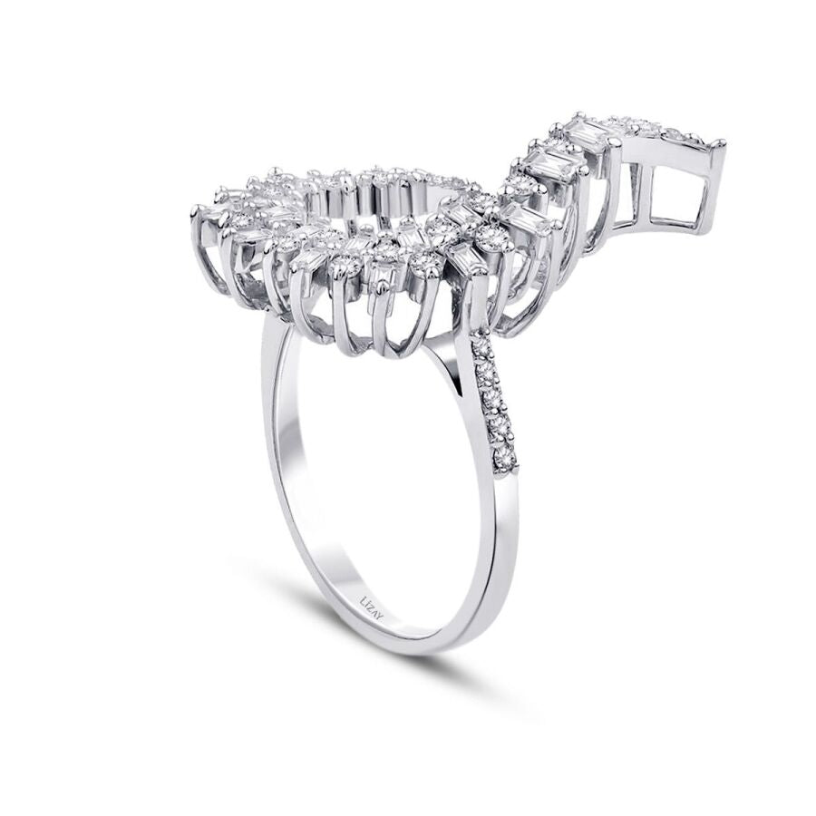 0,68 Carat Diamond Baguette Ring
