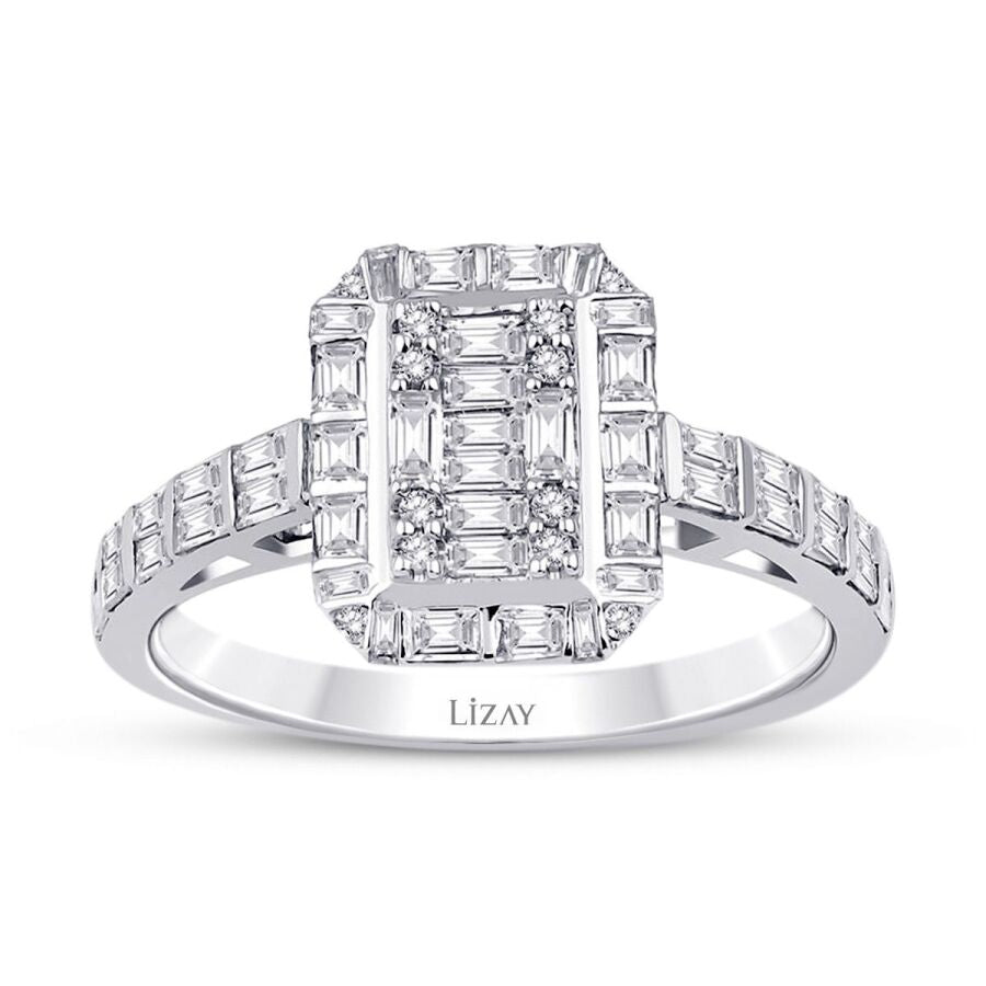 0,71 Carat Diamond Baguette Ring