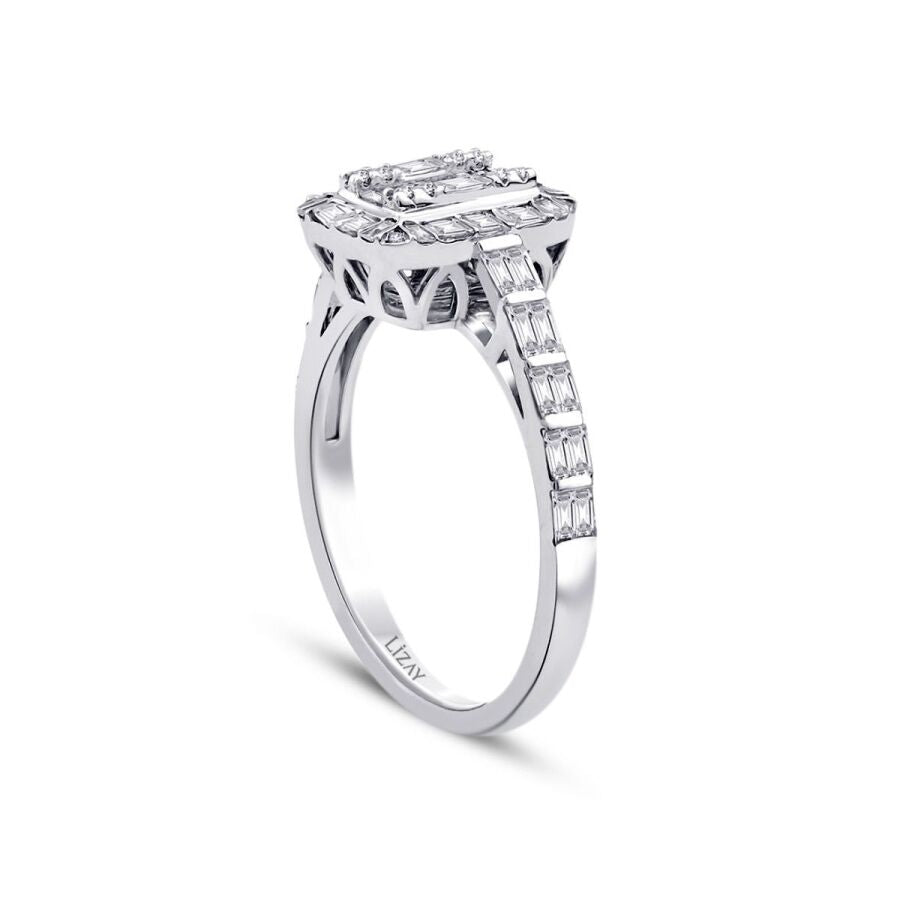 0,71 Carat Diamond Baguette Ring