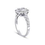 0,71 Carat Diamond Baguette Ring