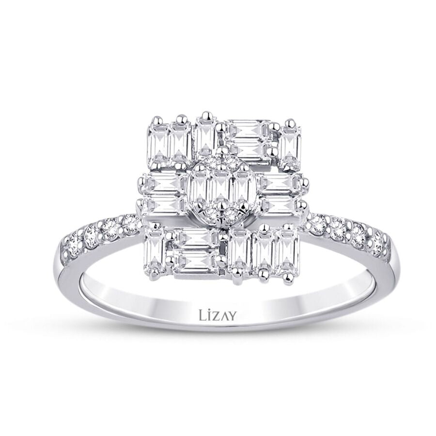 0,47 Carat Diamond Baguette Ring