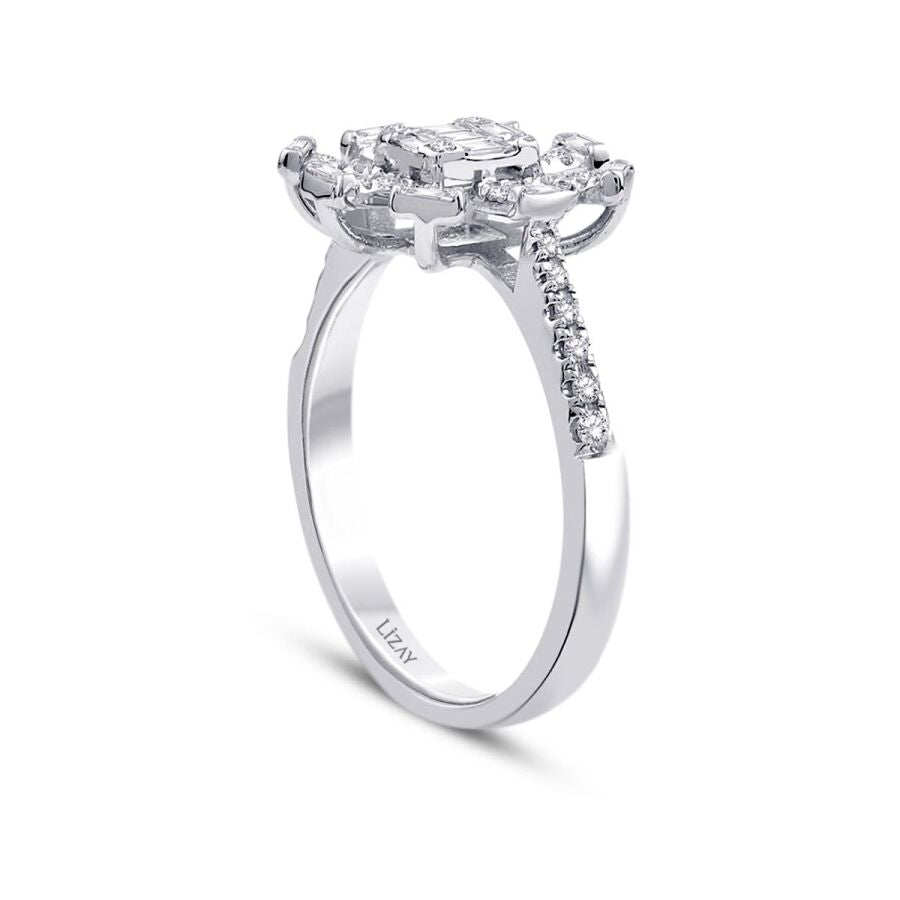 0.29 Carat Diamond Baguette Trend Ring