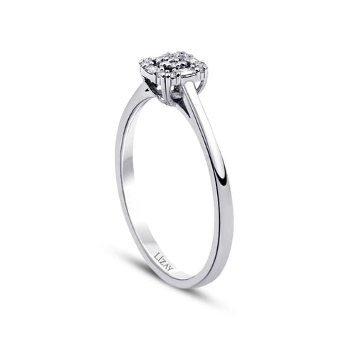 0,08 Carat Diamond Baguette Ring