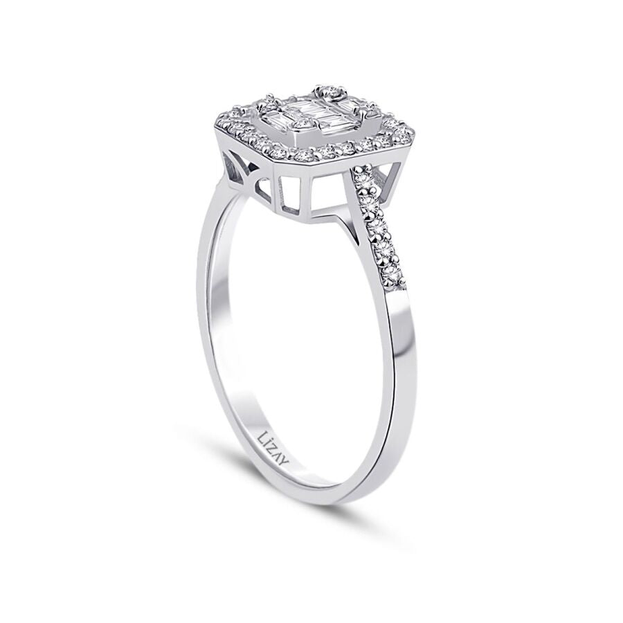 0,39 Carat Diamond Baguette Ring