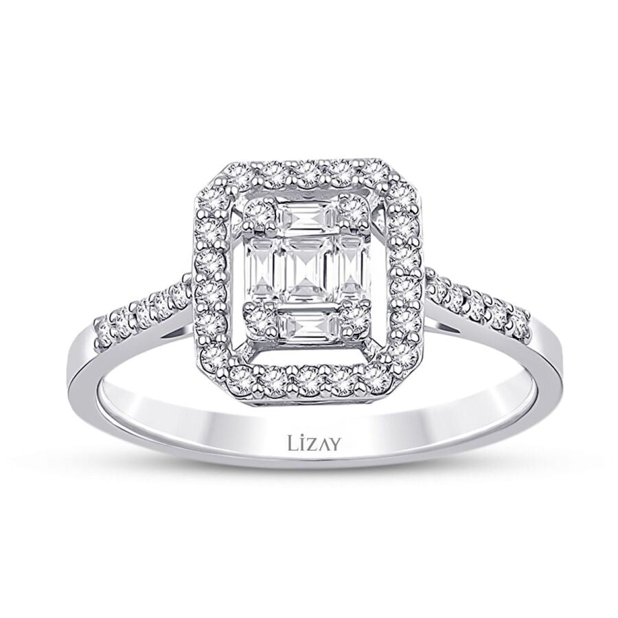 0,39 Carat Diamond Baguette Ring