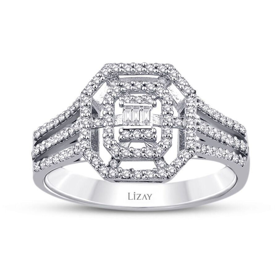 0,31 Carat Diamond Baguette Ring