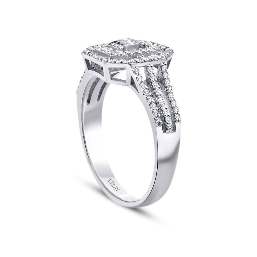 0,31 Carat Diamond Baguette Ring