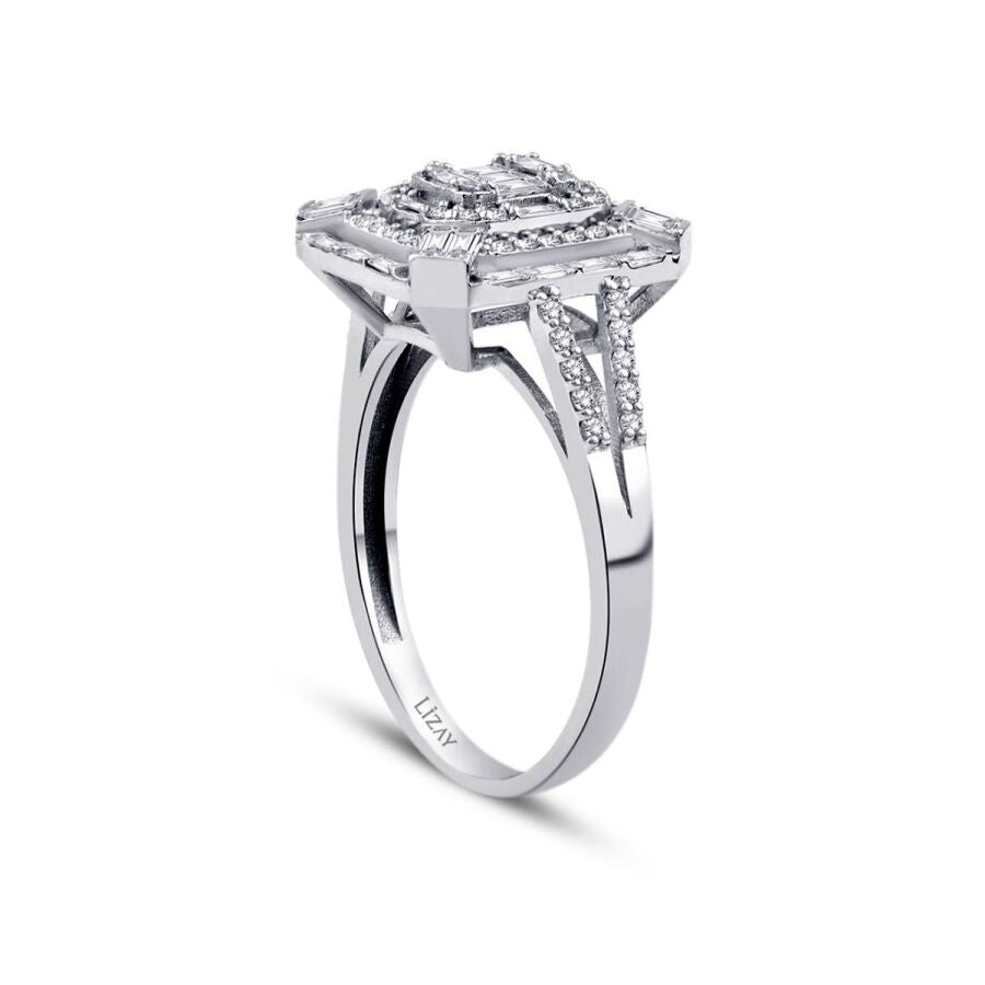 0,67 Carat Diamond Baguette Ring
