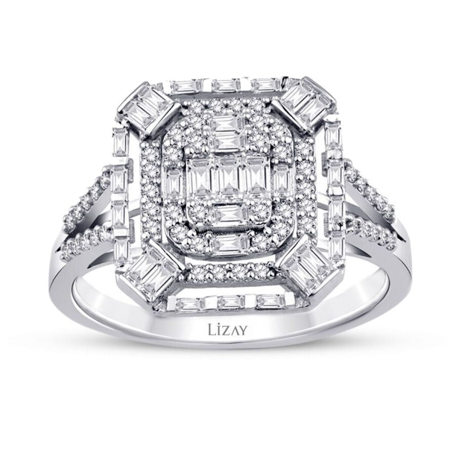 0,67 Carat Diamond Baguette Ring