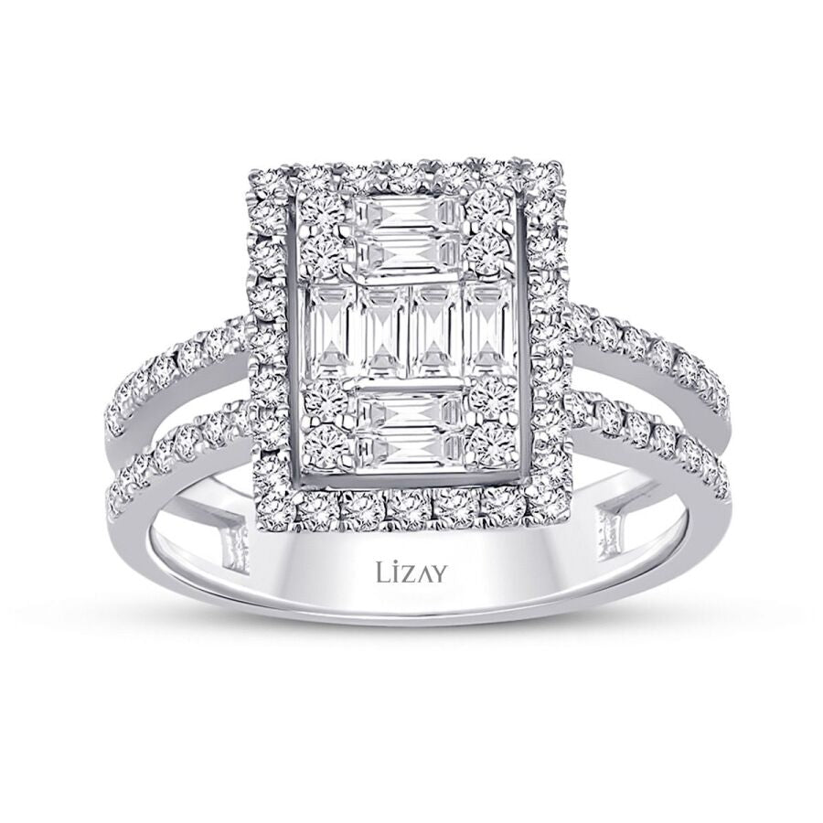 0,94 Carat Diamond Baguette Ring