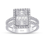 0,94 Carat Diamond Baguette Ring