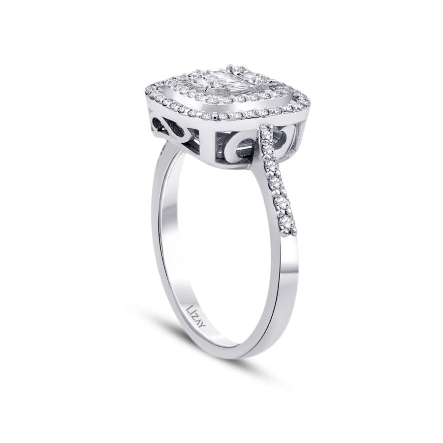 0,46 Carat Diamond Baguette Ring