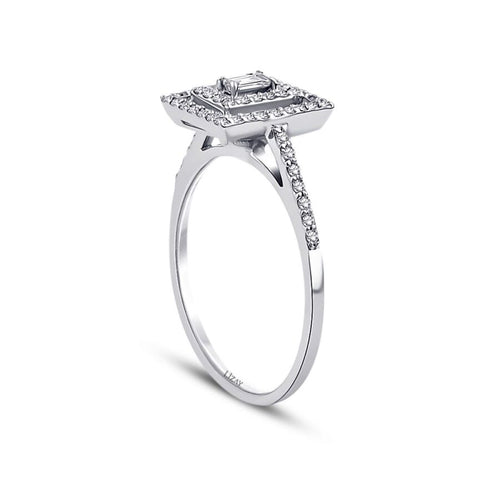 0,35 Carat Diamond Baguette Ring