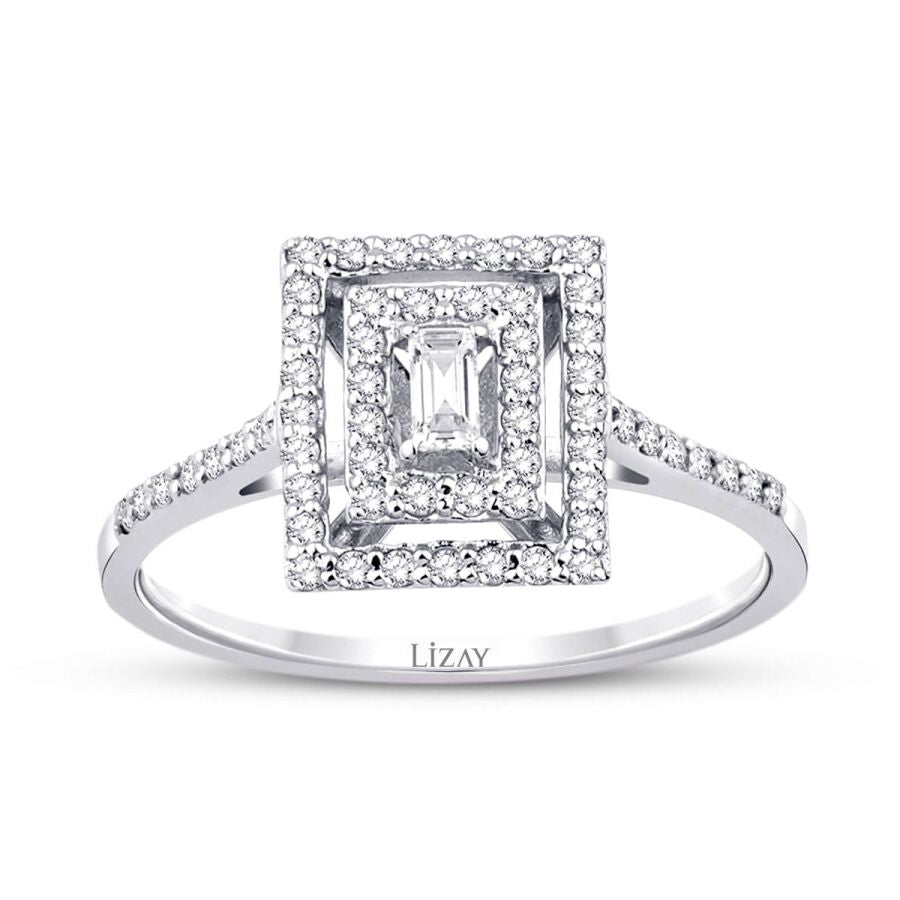 0,35 Carat Diamond Baguette Ring