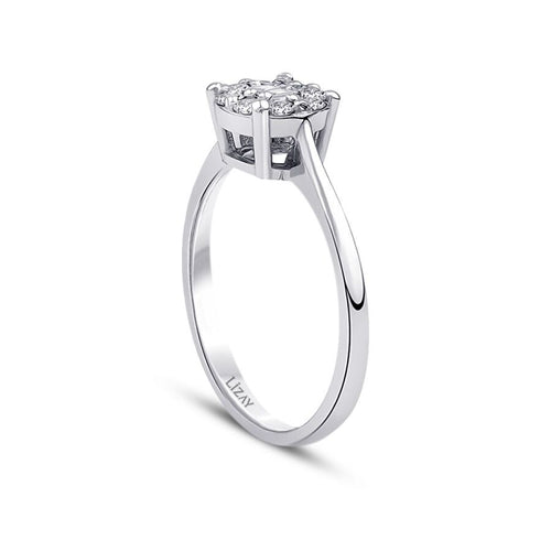 0,23 Carat Diamond Baguette Ring