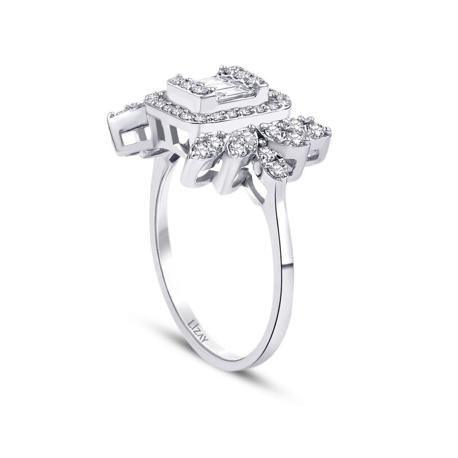 0,58 Carat Diamond Baguette Ring