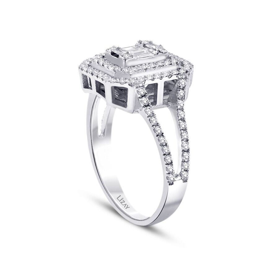 0.55 Carat Diamond Baguette Ring