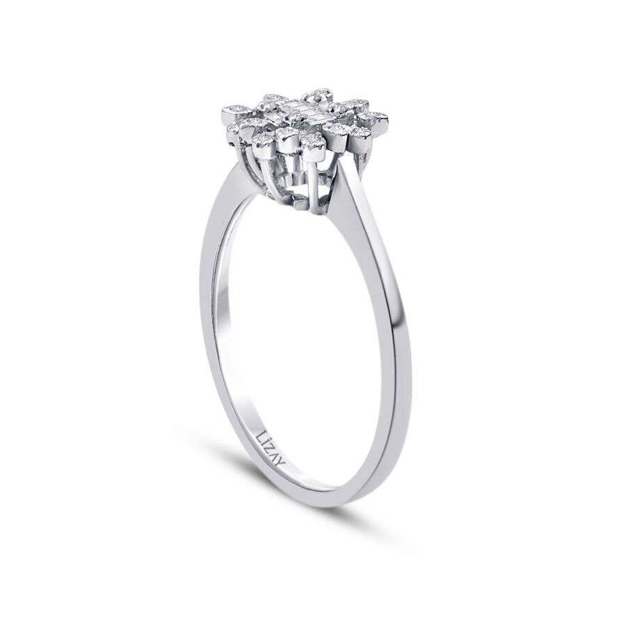 0,12 Carat Diamond Baguette Ring