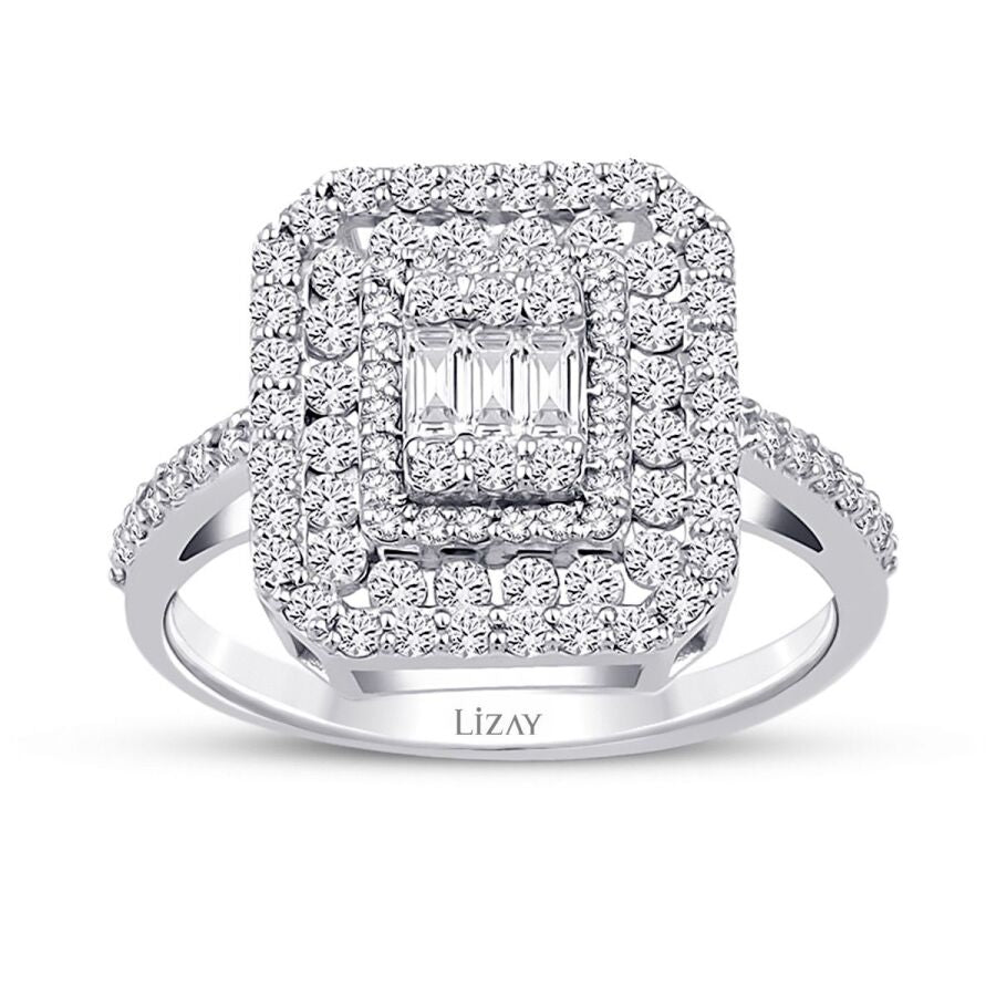 0,74 Carat Diamond Baguette Ring