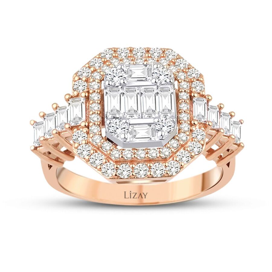 1,33 Carat Diamond Baguette Ring
