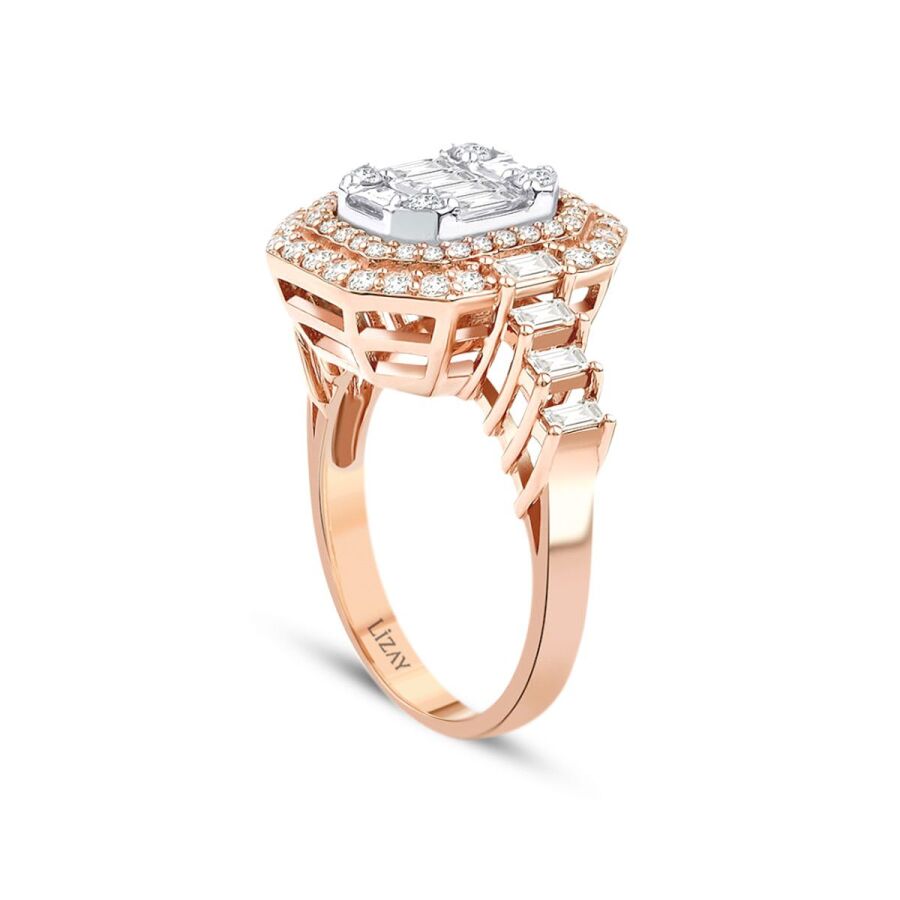 1,33 Carat Diamond Baguette Ring