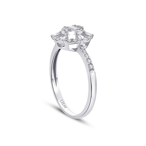 0,27 Carat Diamond Baguette Ring