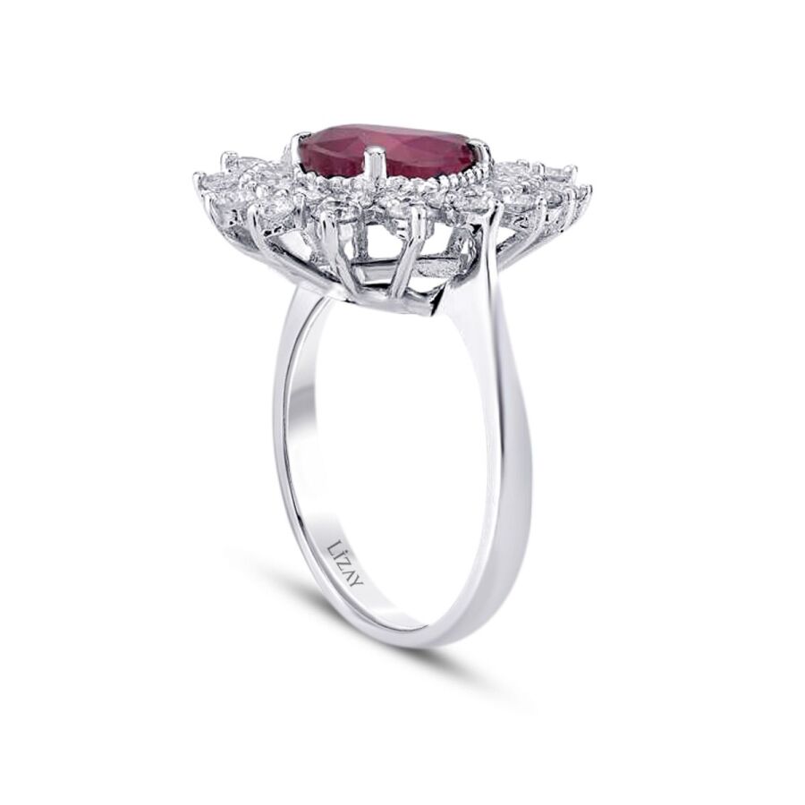 3,07 Carat Diamond Ruby Ring