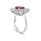 3,07 Carat Diamond Ruby Ring