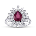 3,07 Carat Diamond Ruby Ring