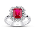 6,62 Carat Diamond Ruby Ring