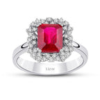 6,62 Carat Diamond Ruby Ring