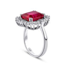 6,62 Carat Diamond Ruby Ring