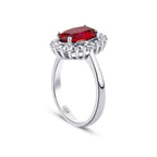 1,87 Carat Diamond Ruby Ring