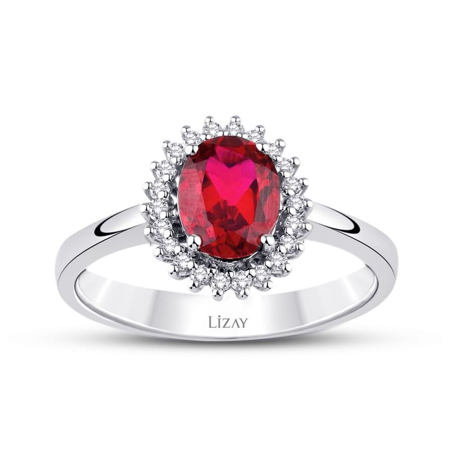 1,87 Carat Diamond Ruby Ring