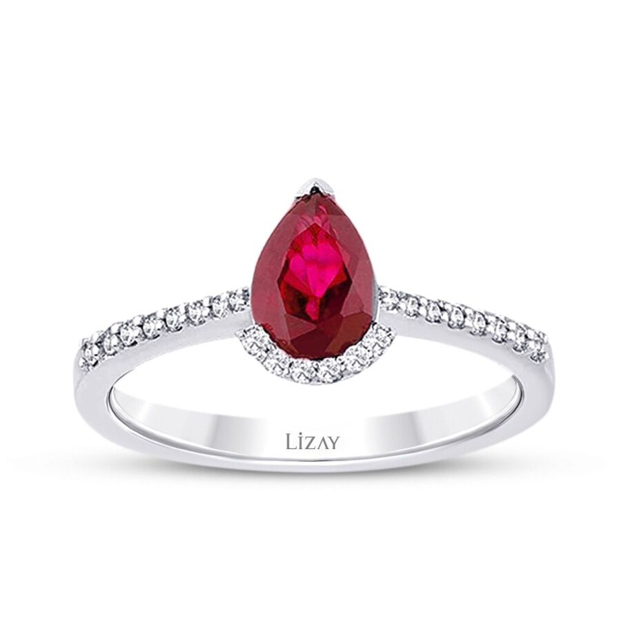 1,08 Carat Diamond Ruby Ring