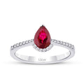 1,08 Carat Diamond Ruby Ring