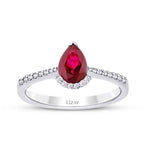 1,08 Carat Diamond Ruby Ring
