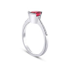 1,08 Carat Diamond Ruby Ring