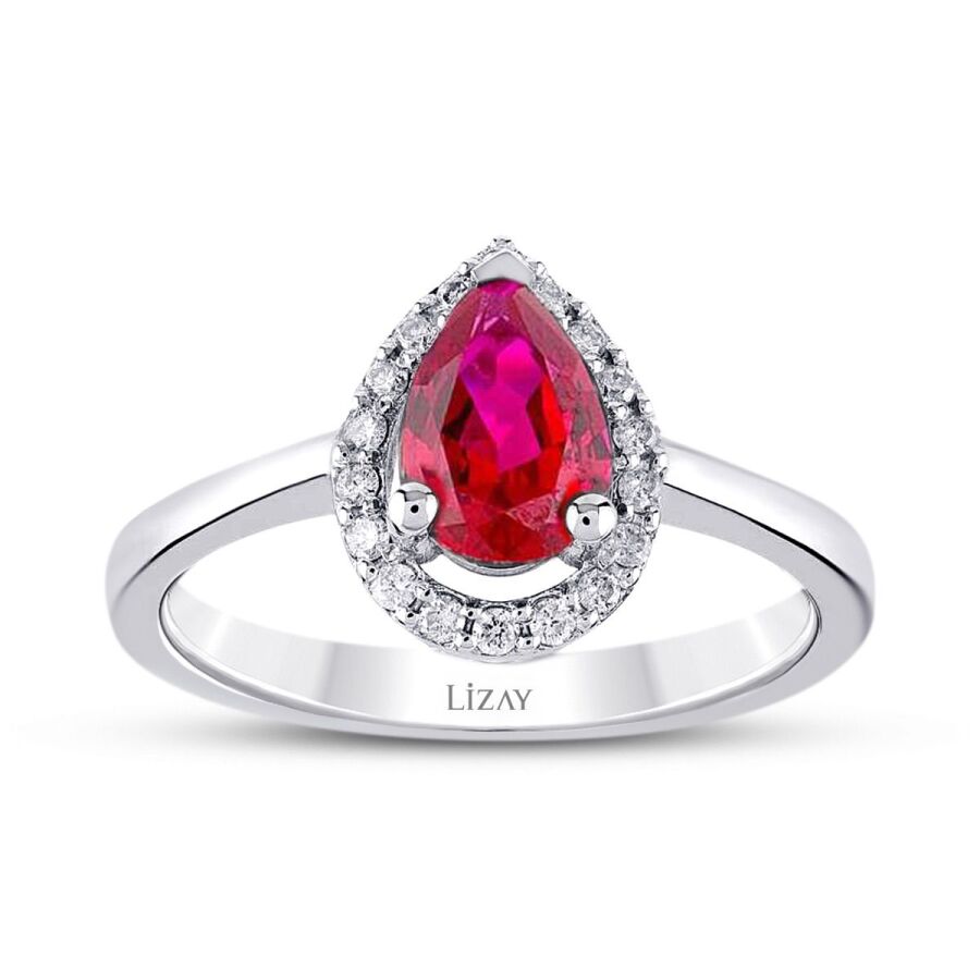 1,44 Carat Diamond Ruby Ring
