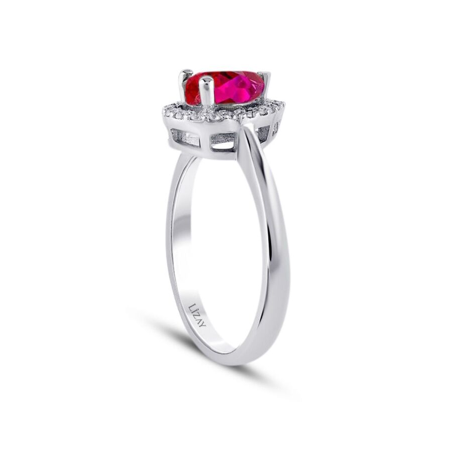 1,44 Carat Diamond Ruby Ring