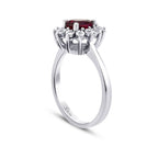 0,56 Carat Diamond Ruby Ring